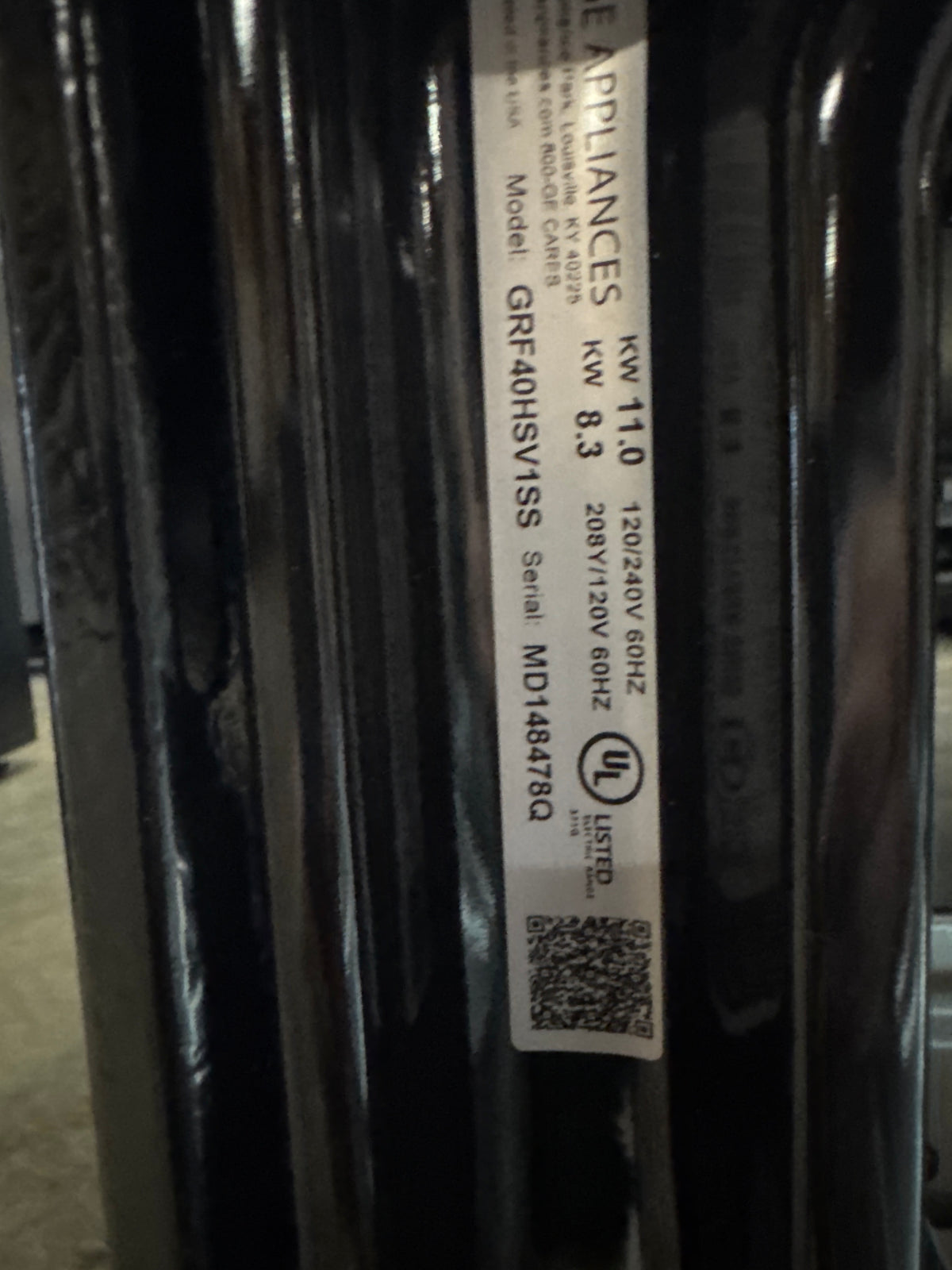 GE 30in Electric Range Model#GRF40HSV1SS Serial#MD148478Q (HD930)
