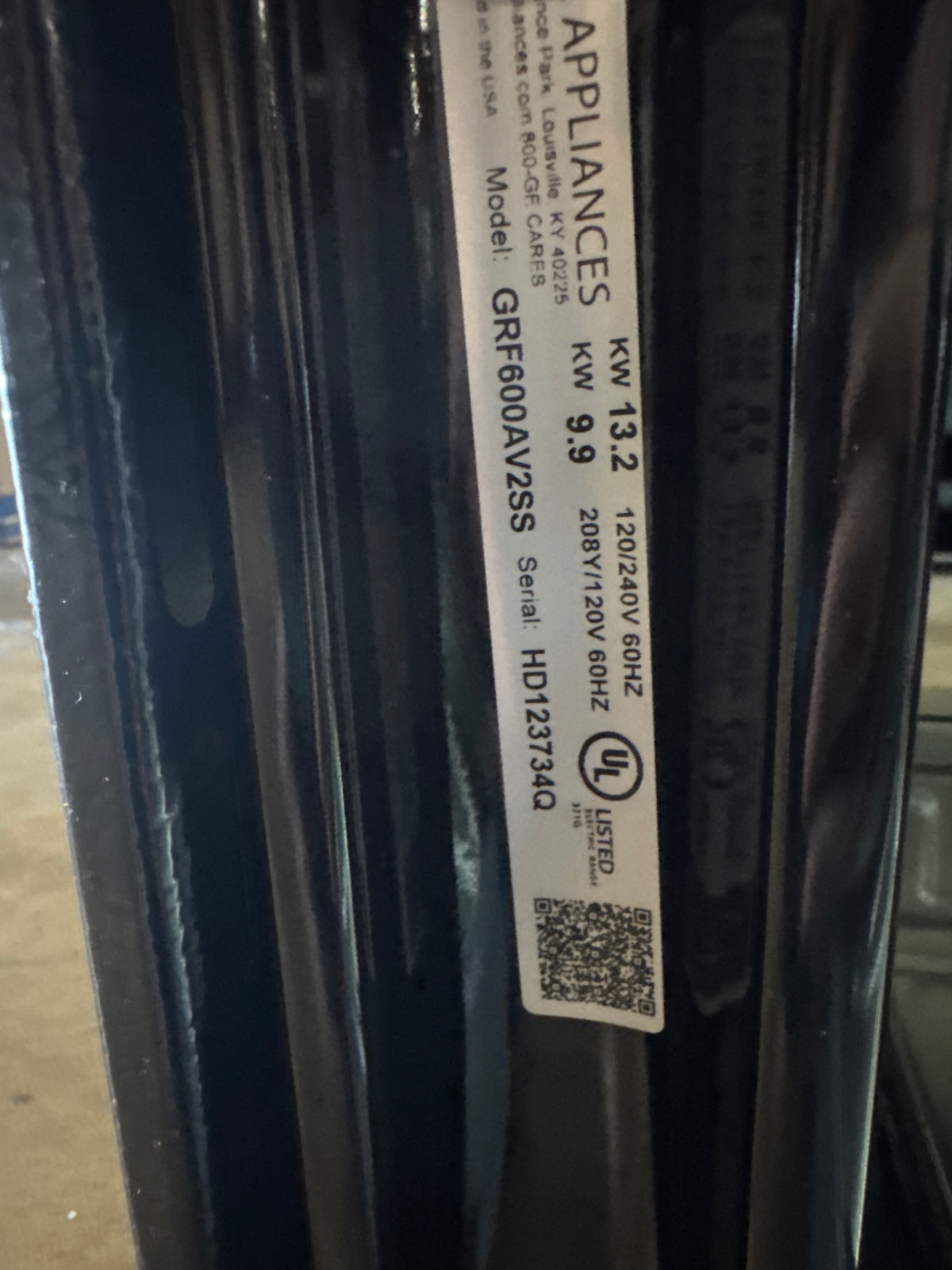 GE 30in Electric Range Model#GRF600AV2SS Serial#HD123734Q (HD931)