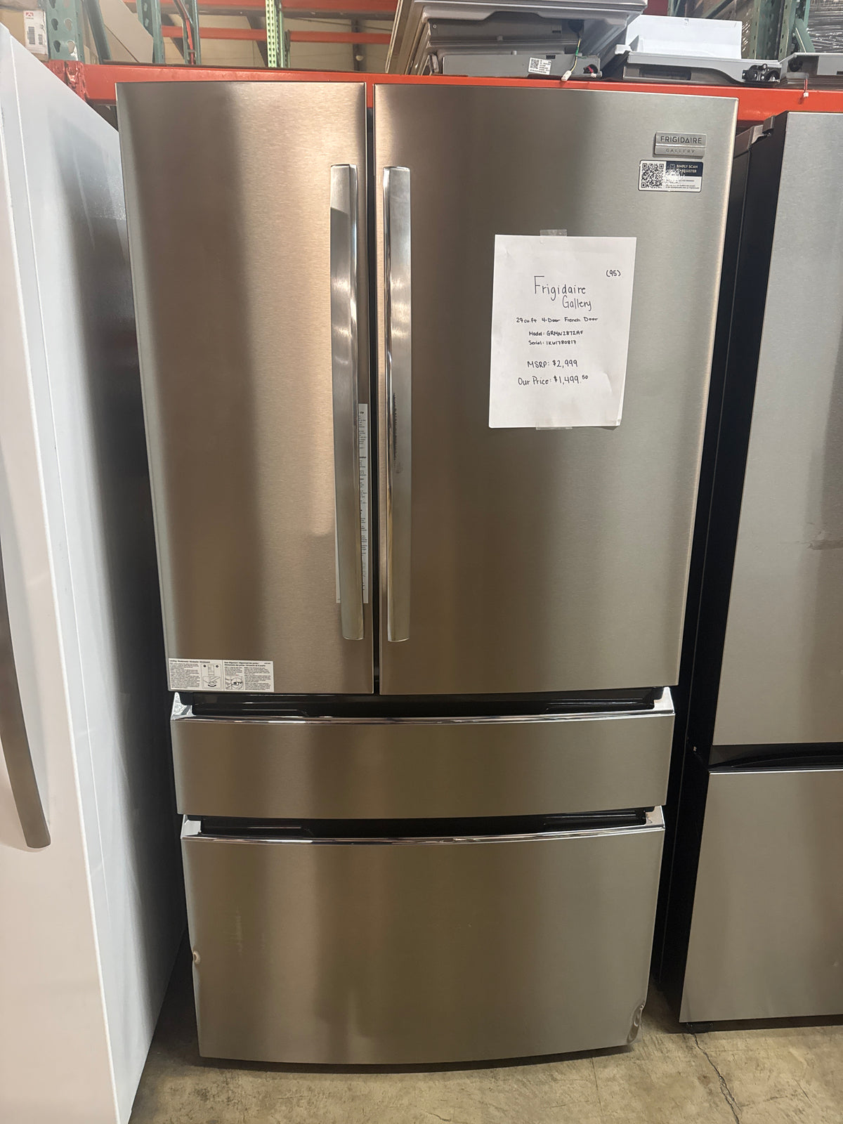 Frigidaire Gallery 36in French Door Model#GRMN2872AF Serial#1K61780817 (95)