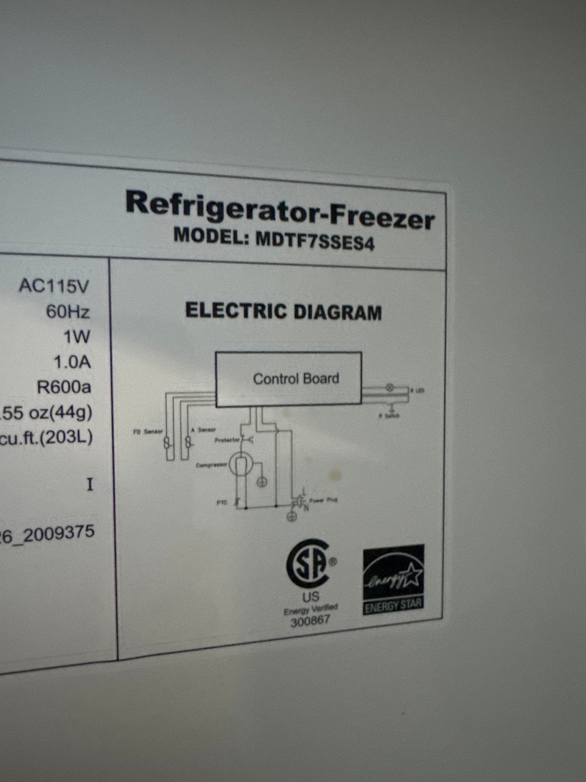 Vissani 7.2cu.ft Top Freezer Refrigerator Model#MDTFSSES4 (P14)