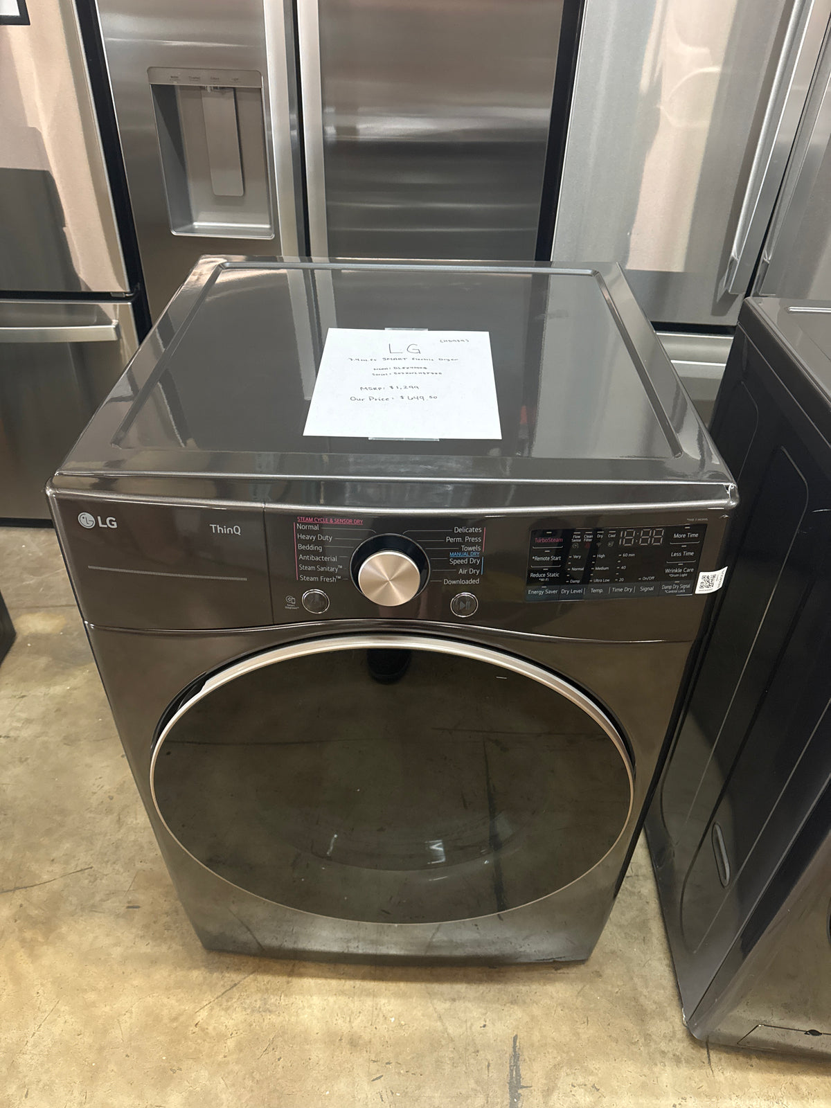 LG 7.4cu.ft Electric Dryer Model#DLEX4000B Serial#507KWZH3J885 (HD939)