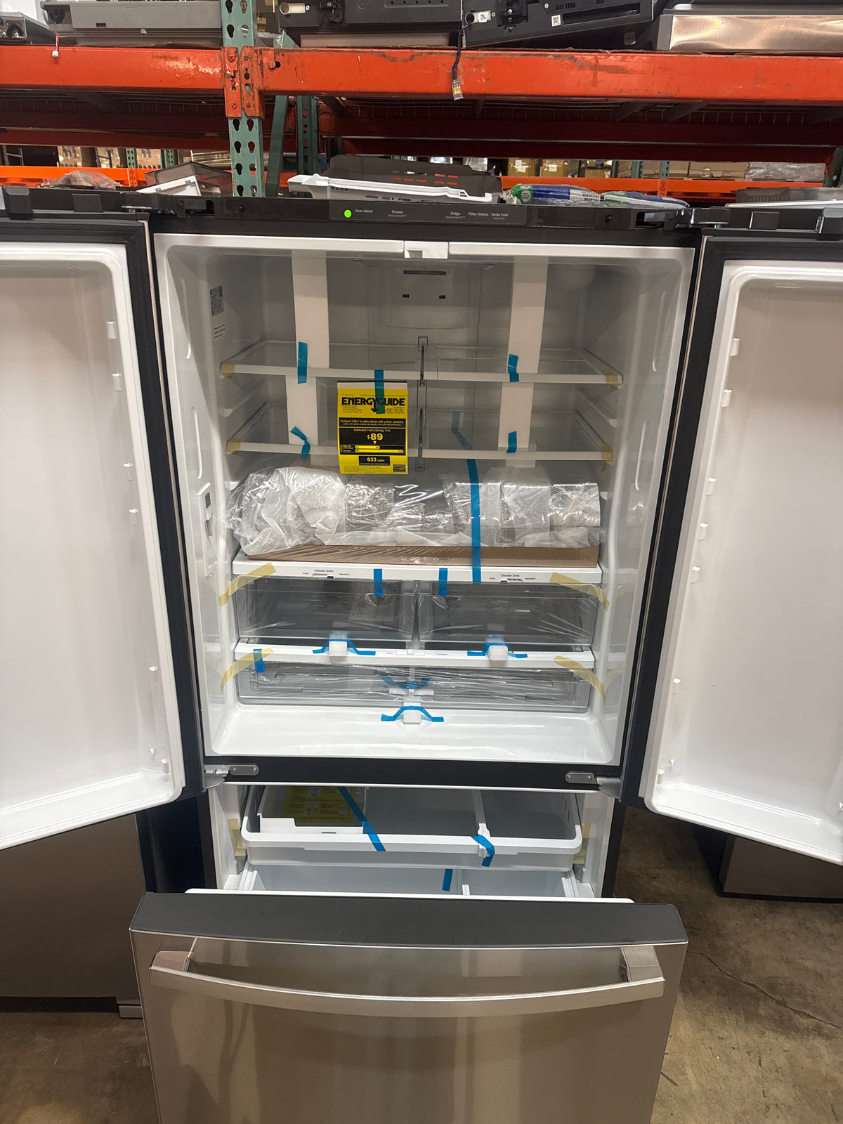 GE 36in French Door Refrigerator Model#GNE27JYMYFFS Serial#HD383334 (HD918)