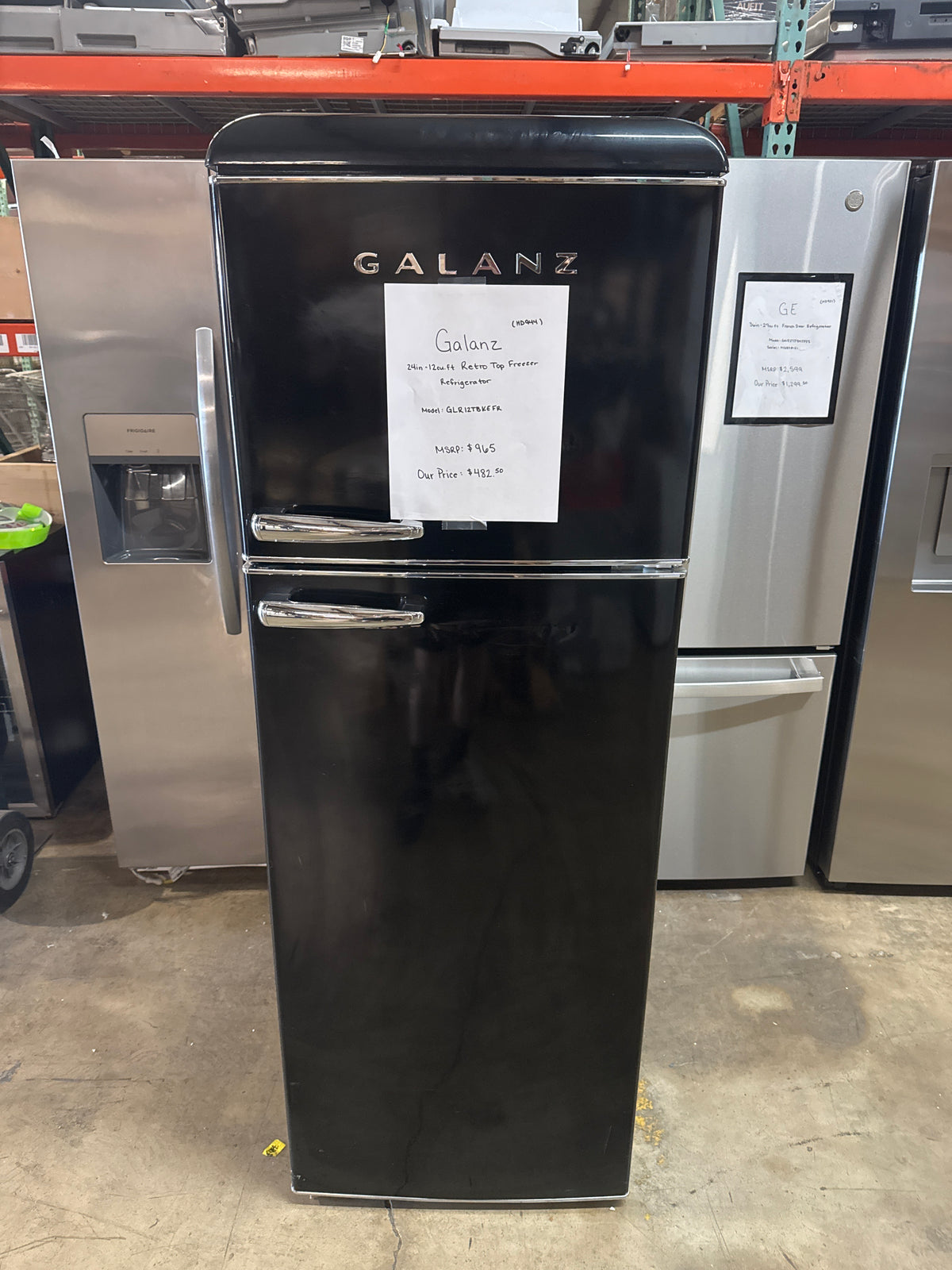 Galanz 24in Retro Top Freezer Refrigerator Model#GLR12TBKEFR (HD944)