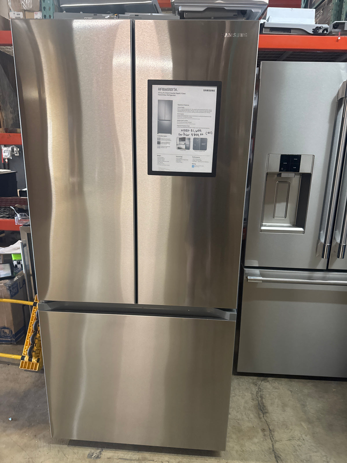 Samsung 33in French Door Refrigerator Model#RF18A5101SR Serial#0HX24DBL505143Y (52)