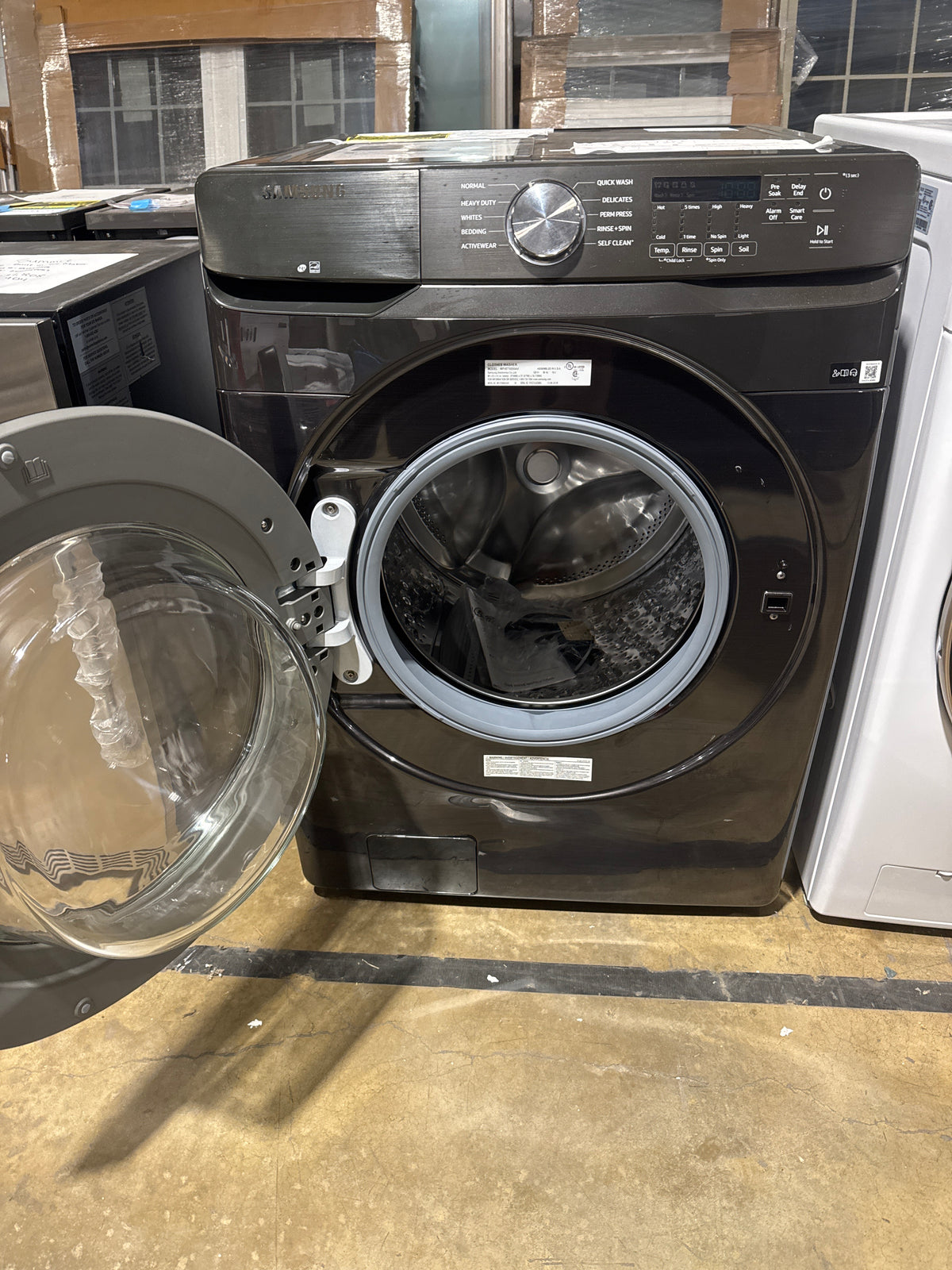 Samsung 4.5cu.ft Front Load Washer Model#WF45T6000AV Serial#01HC57AL603684L (93)