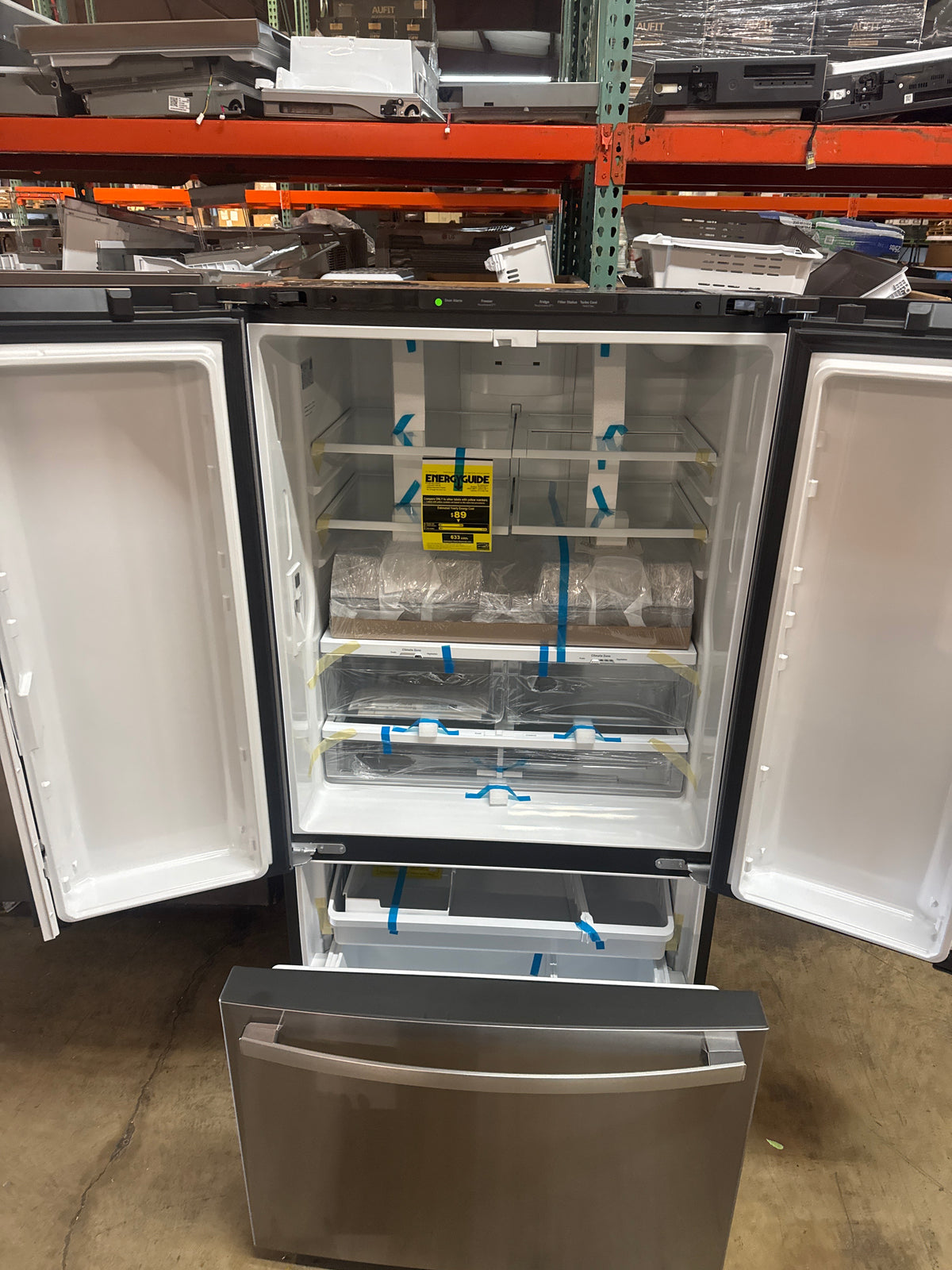 GE 36in French Door Refrigerator Model#GNE27JYMYFFS Serial#FD378751 (HD920)