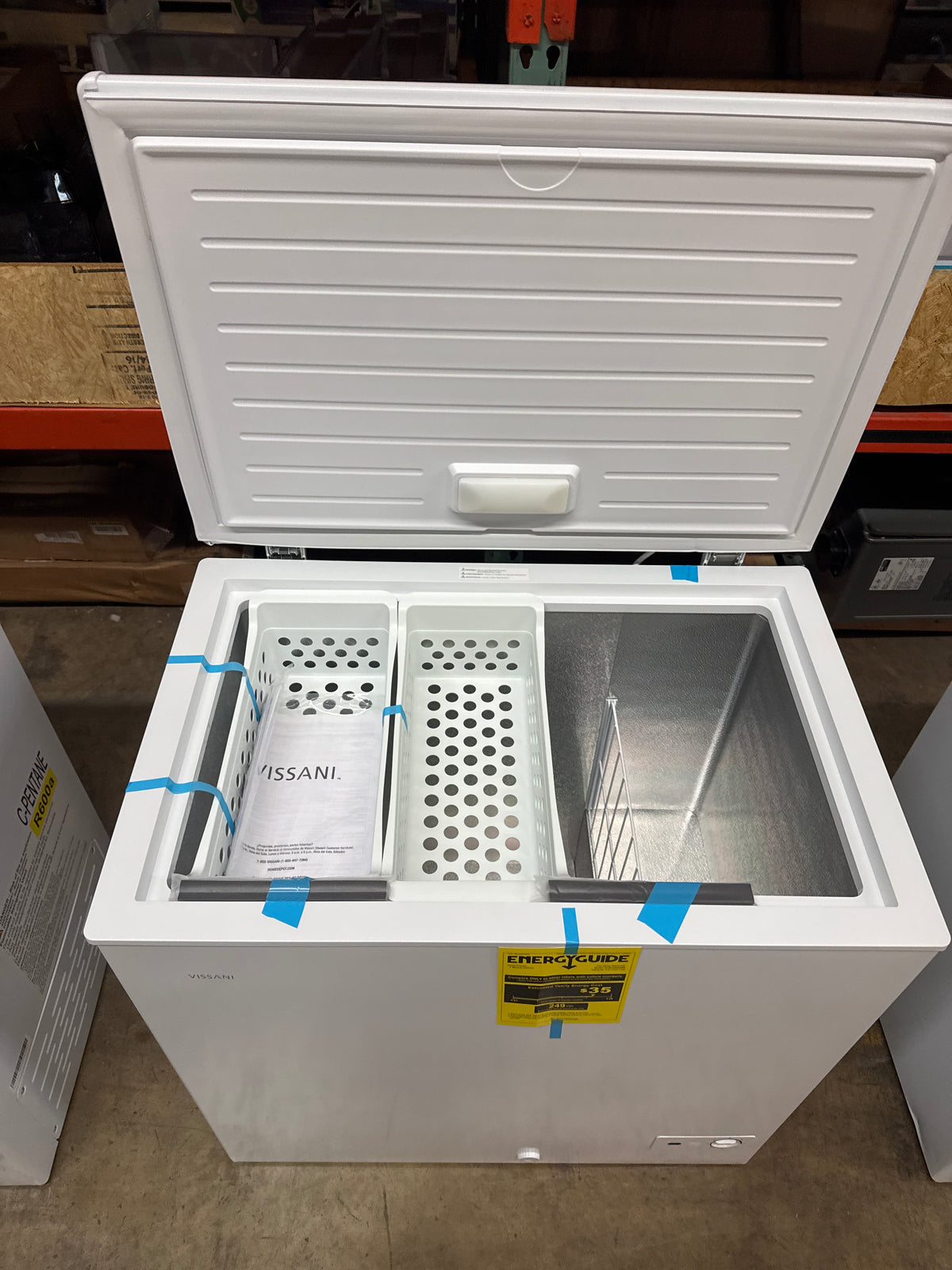 Vissani 7.0cu.ft Manual Defrost Chest Freezer Model#DCM7QWBWW Serial#TA232243 (P02)