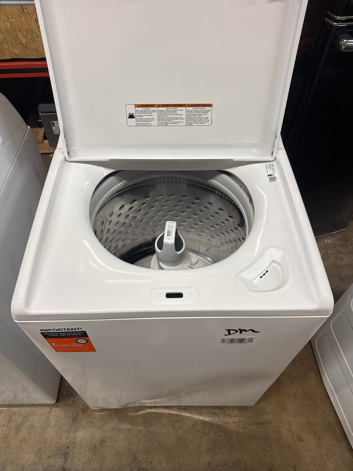 Whirlpool 4.2-4.3cu.ft Top Load Washer Model#WTW4107SW0 Serial#CF3202651 (HD908)