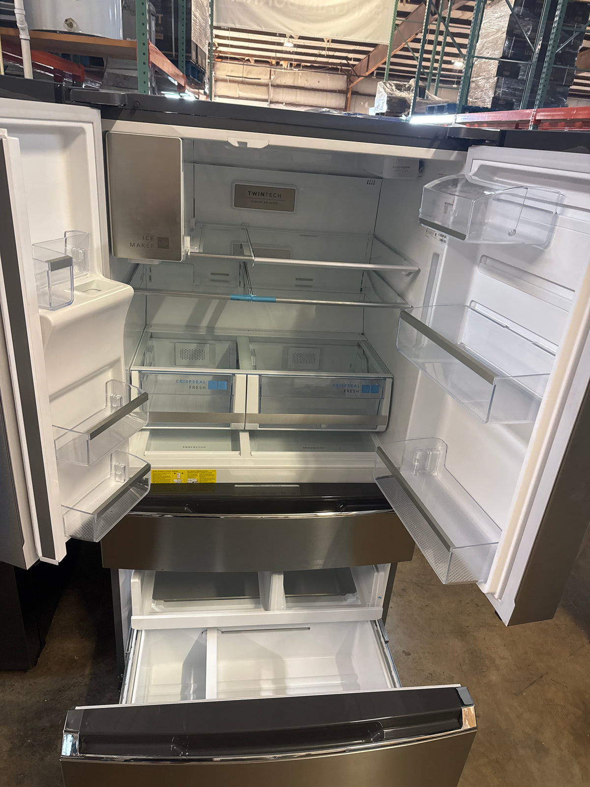 Frigidaire Gallery 36in 4-Door French Door Refrigerator Model#GRMS2773AF01 Serial#1K42984127 (63)