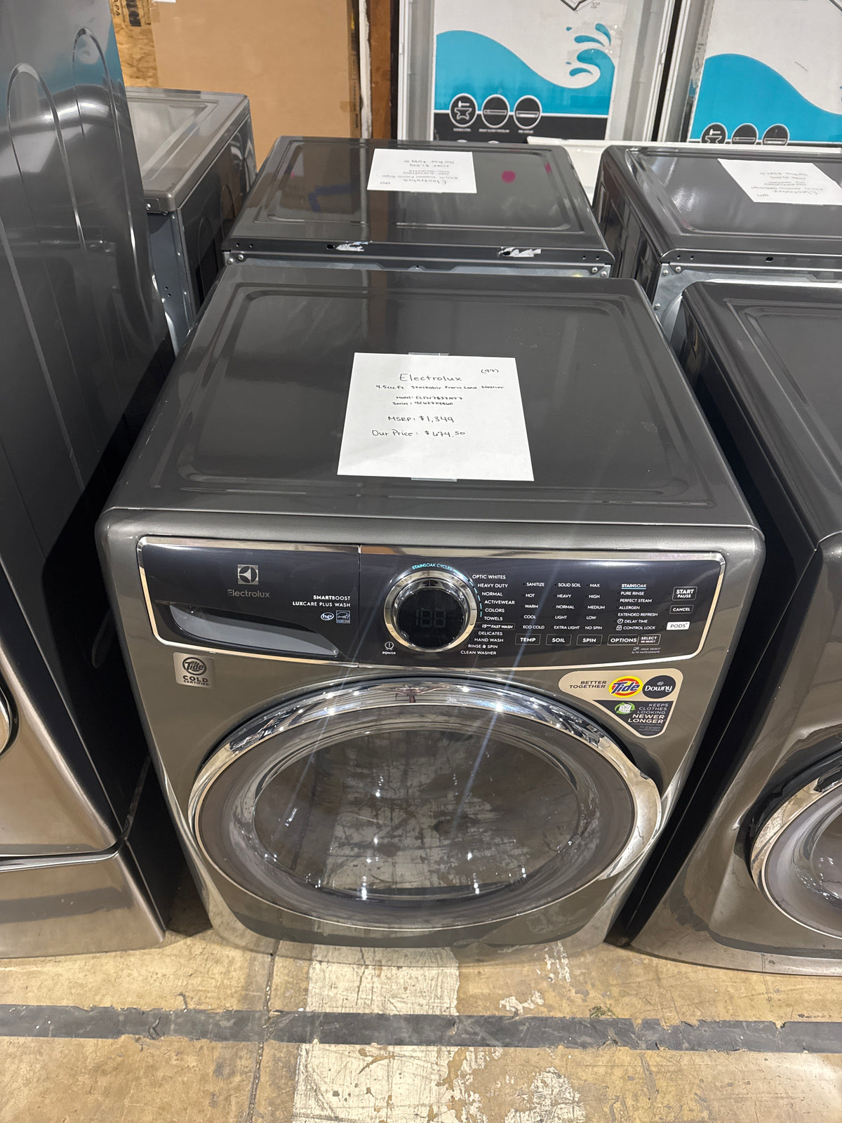 Electrolux 4.5cu.ft Front Load Washer Model#ELFW7637AT7 Serial#4C62714960 (97)