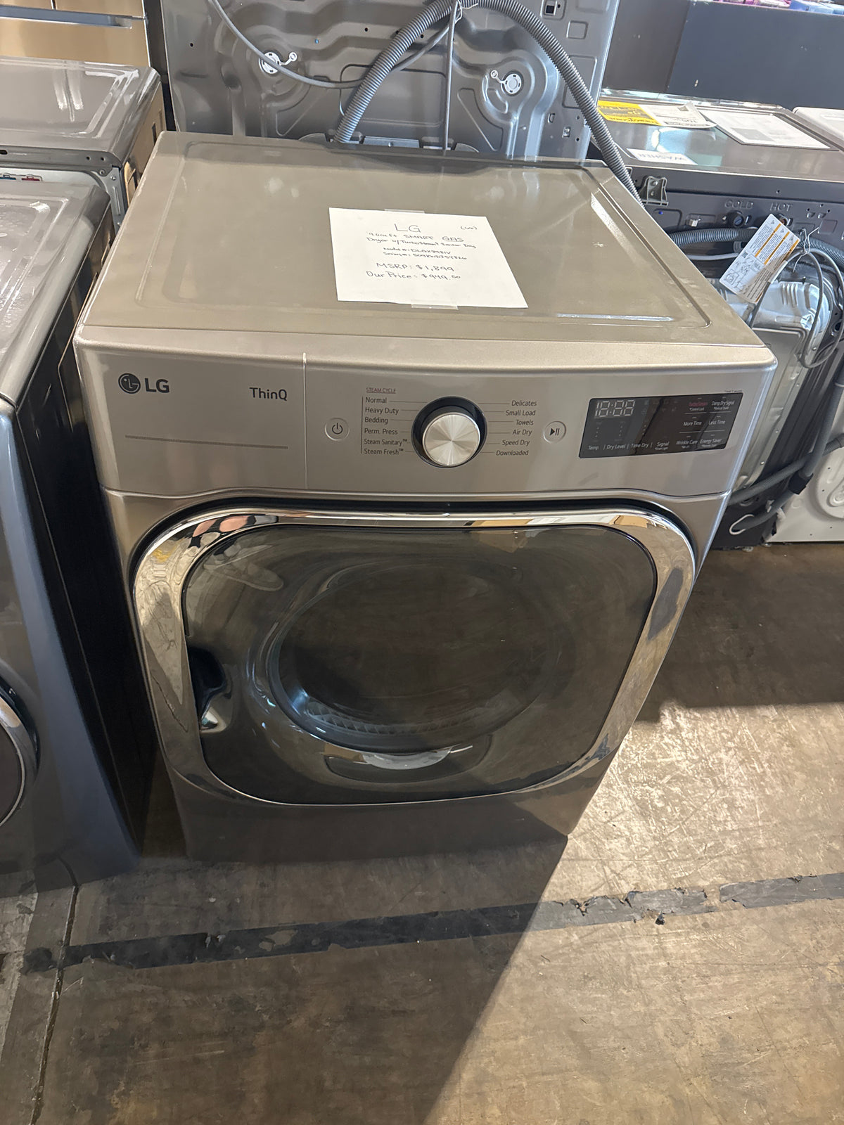 LG 9.0cu.ft GAS Dryer Model#DLGX8981V Serial#509KWDJ5Y826 (66)