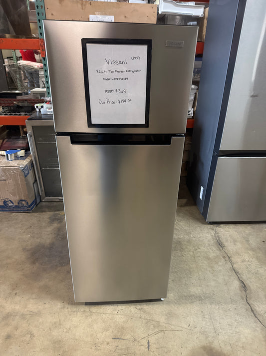 Vissani 7.2cu.ft Top Freezer Refrigerator Model#MDTFSSES4 (P14)
