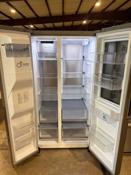LG 36” Side by Side Instaview Refrigerator Model #LRSVS2706S  Serial #604MRWV2S817 (50)