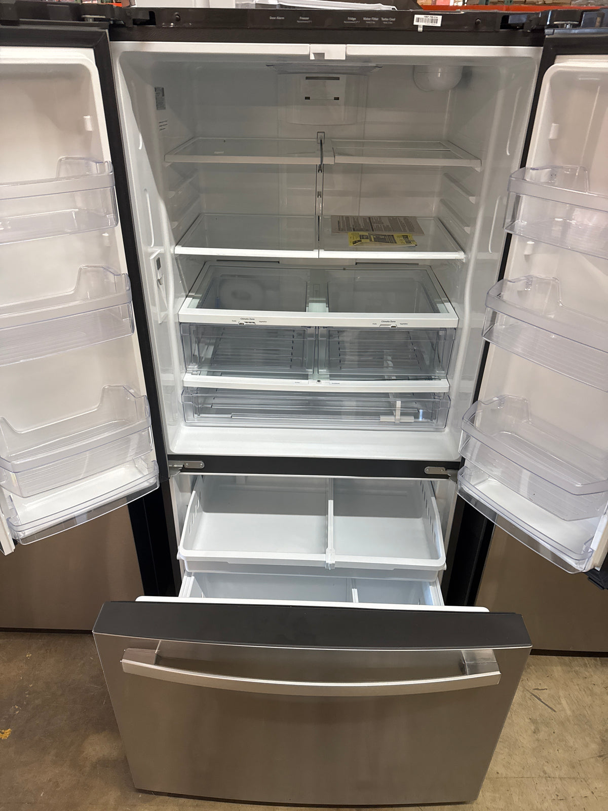 GE 36in French Door Refrigerator Model#GNE27JYMKFFS Serial#LR324342 (P09)