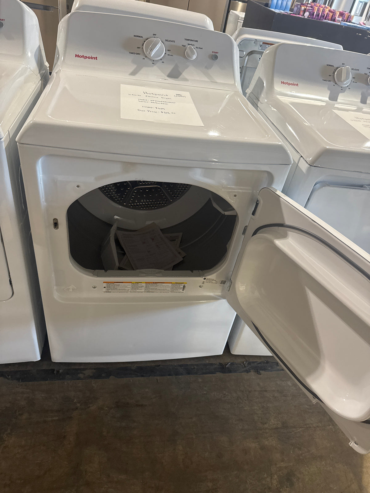 Hotpoint 6.2cu.ft Electric Dryer Model#HTX26EASW0WW Serial#DD861882C (HD913)