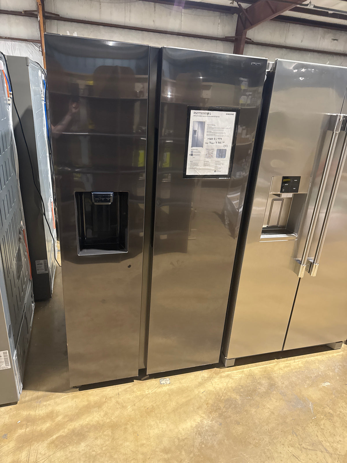 Samsung 36in Side by Side Refrigerator Model#RS27T5200SG Serial#0B2B4BBL300050K (48)