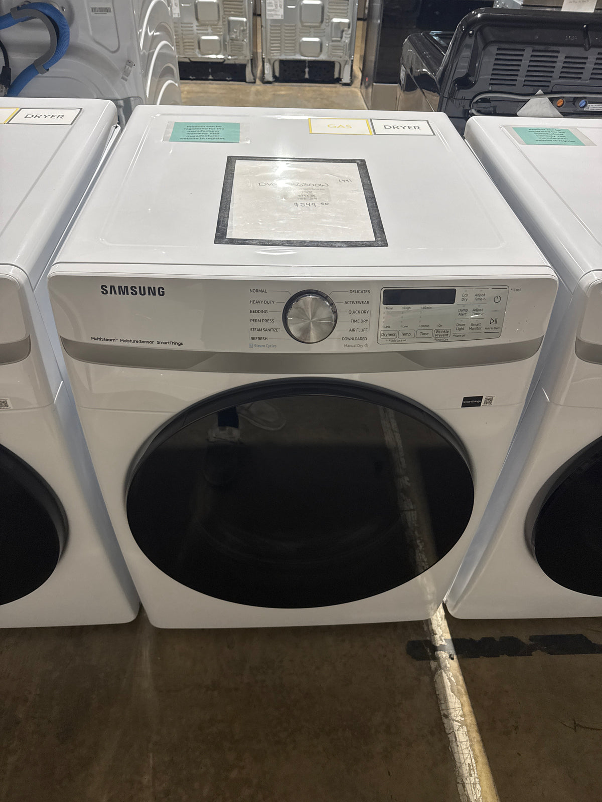 Samsung 7.5cu.ft GAS Dryer Model#DVG45B6300W Serial#0BED5BBL100033B (79)