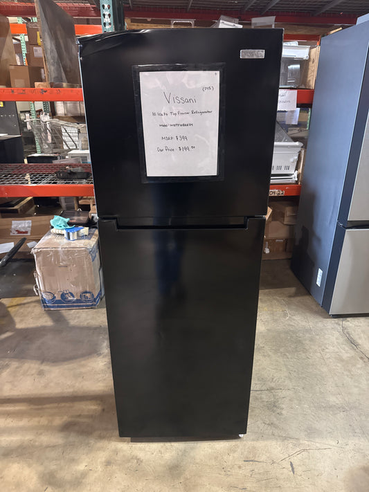 Vissani 10.1cu.ft Top Freezer Refrigerator Model#MDTF10BKES4 (P15)