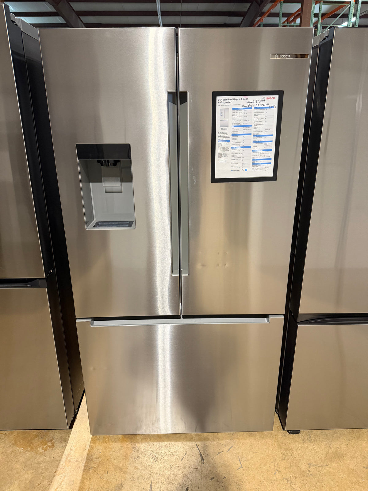 Bosch 36" French Door Refrigerator Model #B36FD10ENS  Serial #525090548341017291 (28)