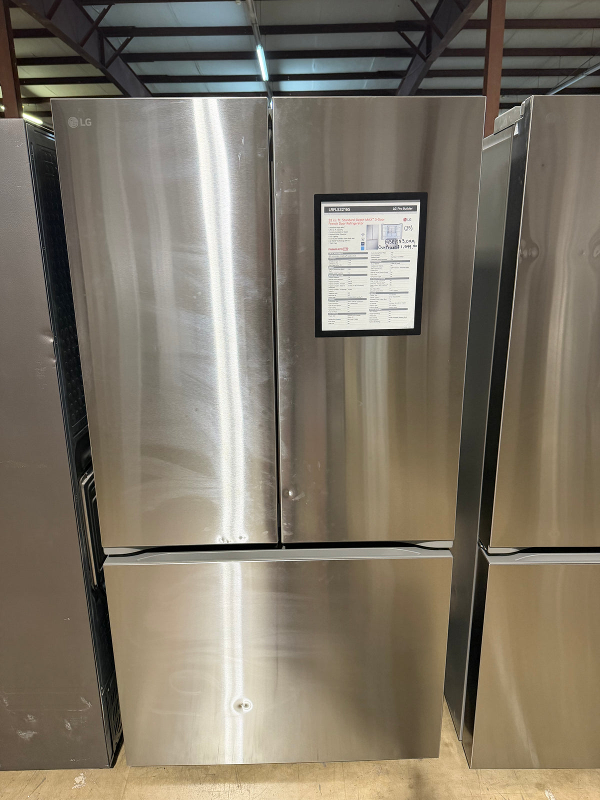 LG 36" French Door Refrigerator Model #LRFLS3216S  Serial #603MRHR4A177 (35)