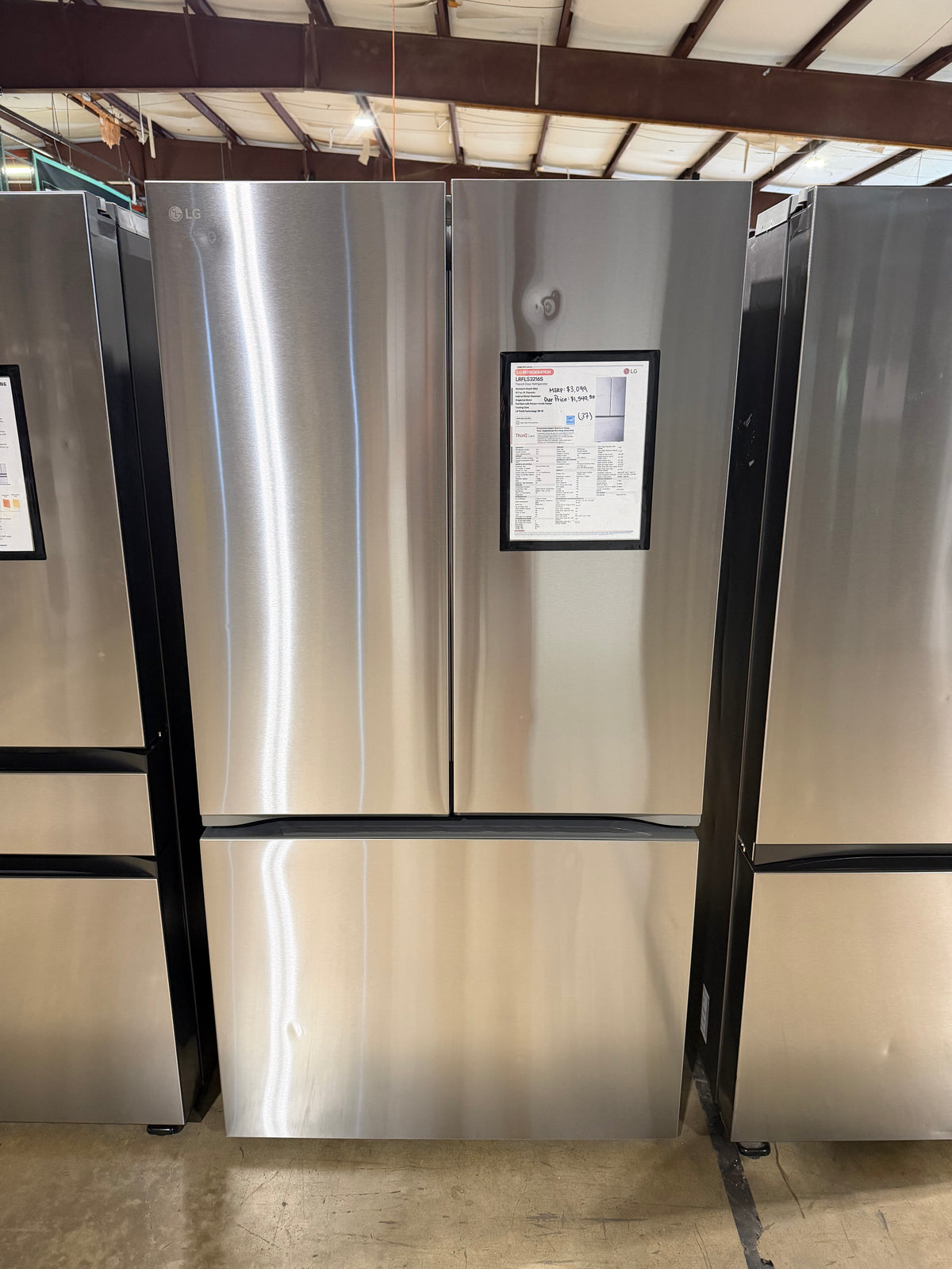 LG 36" French Door Refrigerator Model #LRFLS3216S  Serial # 605MRPG2Q448 (37)