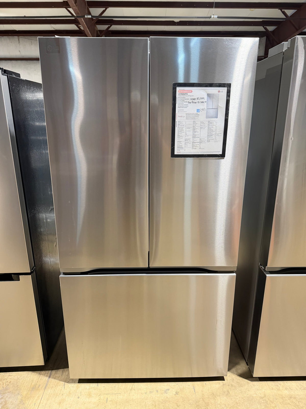 LG 36" French Door Refrigerator Model #LF25Z6211S  Serial # 509KRDJ5Y994 (40)